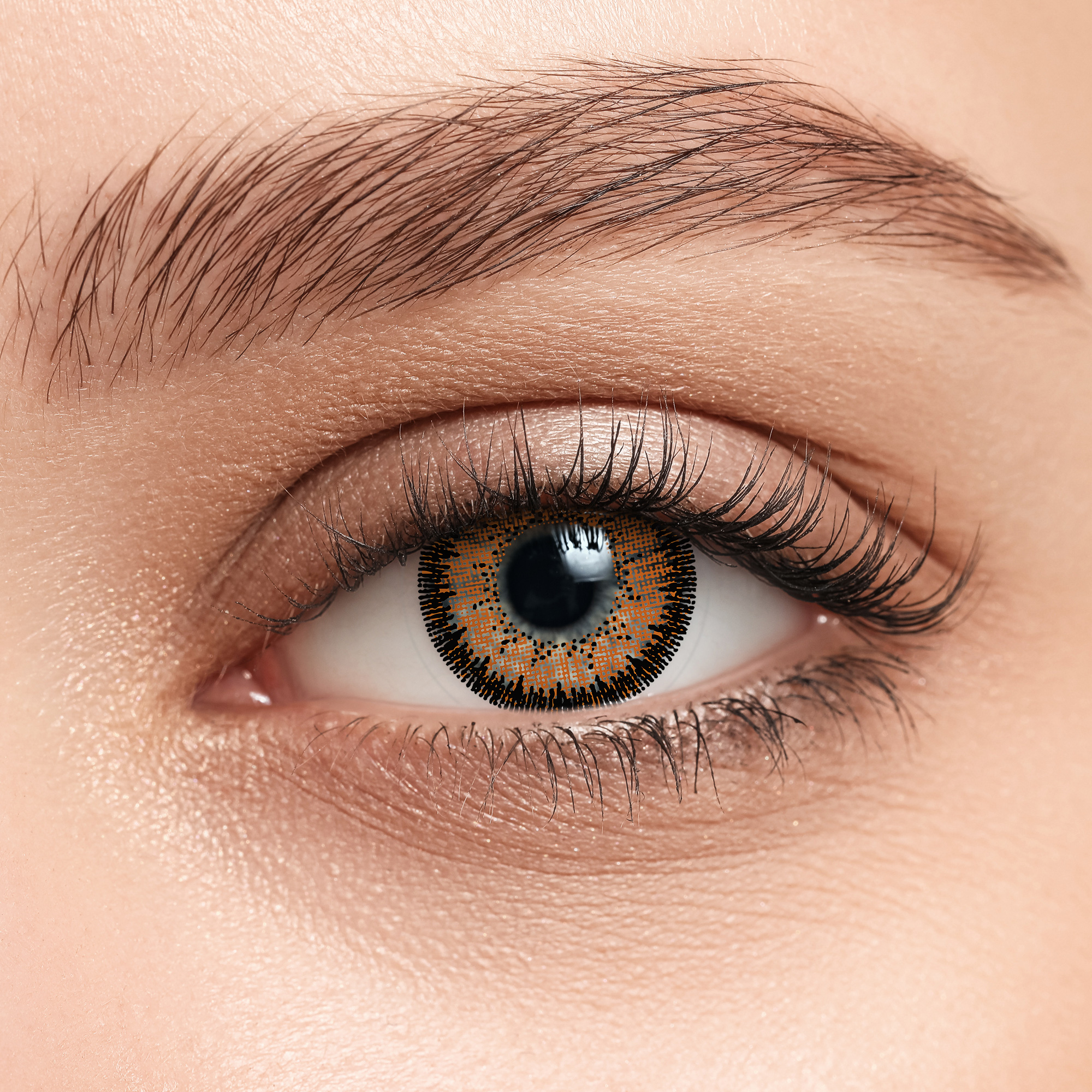 Коричневые контактные линзы ILLUSION COLORS ELEGANCE BROWN