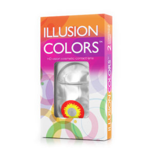 Огневые контактные линзы ILLUSION COLORS RIO 06 в упаковке