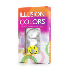 Контактные линзы со смайликом ILLUSION COLORS RIO 09 в упаковке